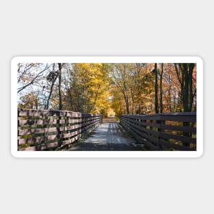 Wooden bridge in autumn Sticker